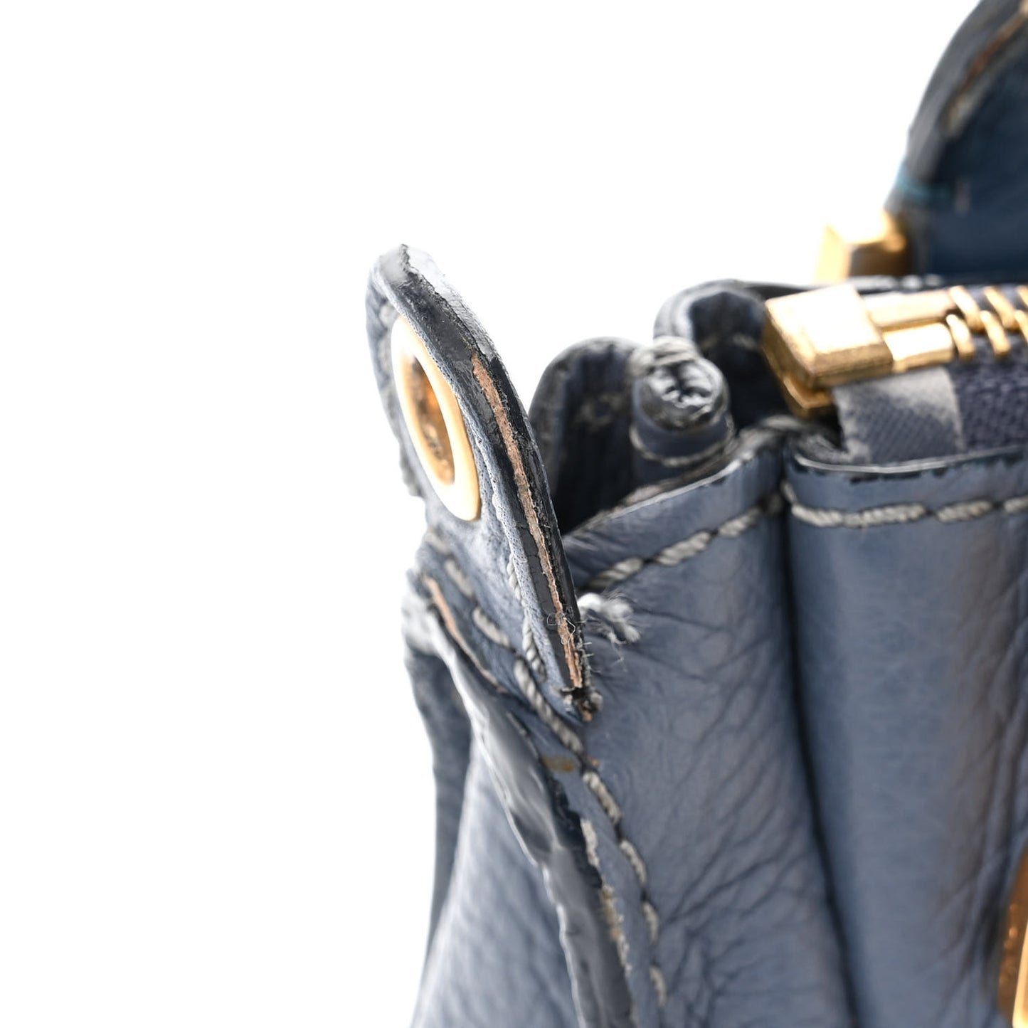 Calfskin Small Marcie Satchel Shady Cobalt