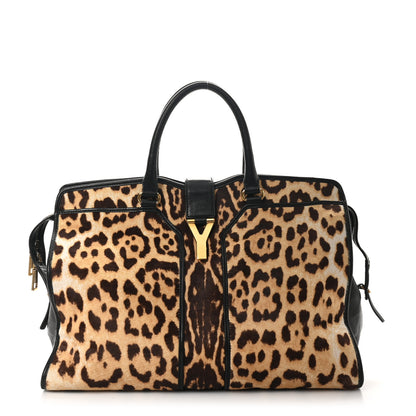 Saint Laurent Pony Hair Leopard Print Large Cabas Chyc Black 1 of 9