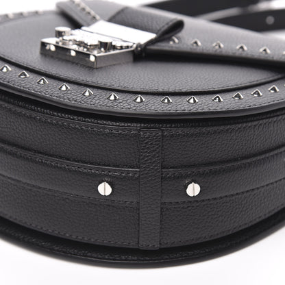MCM Grained Calfskin Small Patricia Studded Crossbody Bag Black 9 of 9