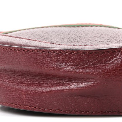 Gucci Soft Textured Calfskin Web Mini Ophidia Round Shoulder Bag Vintage Bordeaux 10 of 10