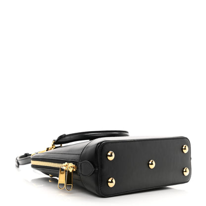 Gucci Boarded Plutone Calfskin Small Horsebit 1955 Top Handle Bag Black 4 of 13