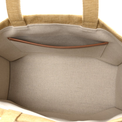 Celine Canvas Calfskin Triomphe Large Cabas Thais Natural Tan 5 of 10