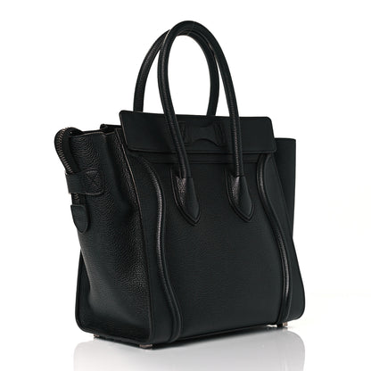 Celine Drummed Calfskin Micro Luggage Black 3 of 11