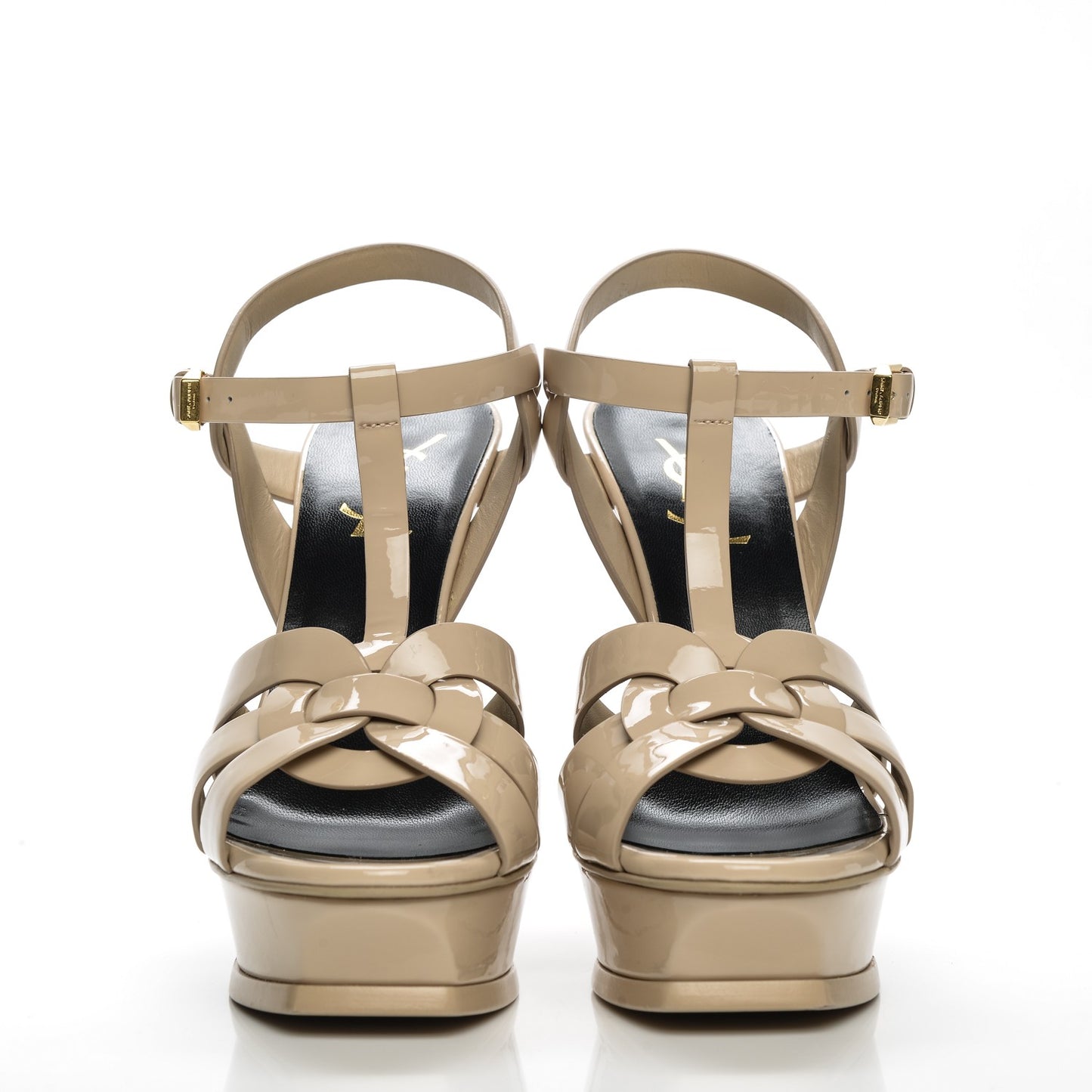 Patent Tribute 105 Platform Sandals 37 Nude Powder