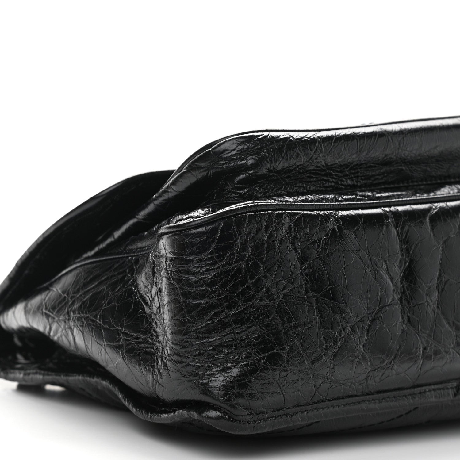 Saint Laurent Crinkled Calfskin Matelasse Monogram Medium Niki Chain Satchel Black 9 of 10