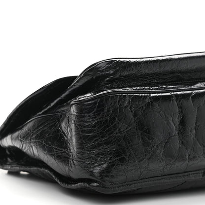 Saint Laurent Crinkled Calfskin Matelasse Monogram Medium Niki Chain Satchel Black 9 of 10