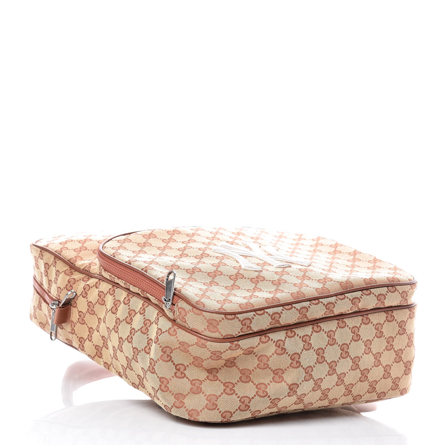 Gucci X MLB GG Monogram NY Yankees Medium Backpack Beige Ruggine Ivory 4 of 11