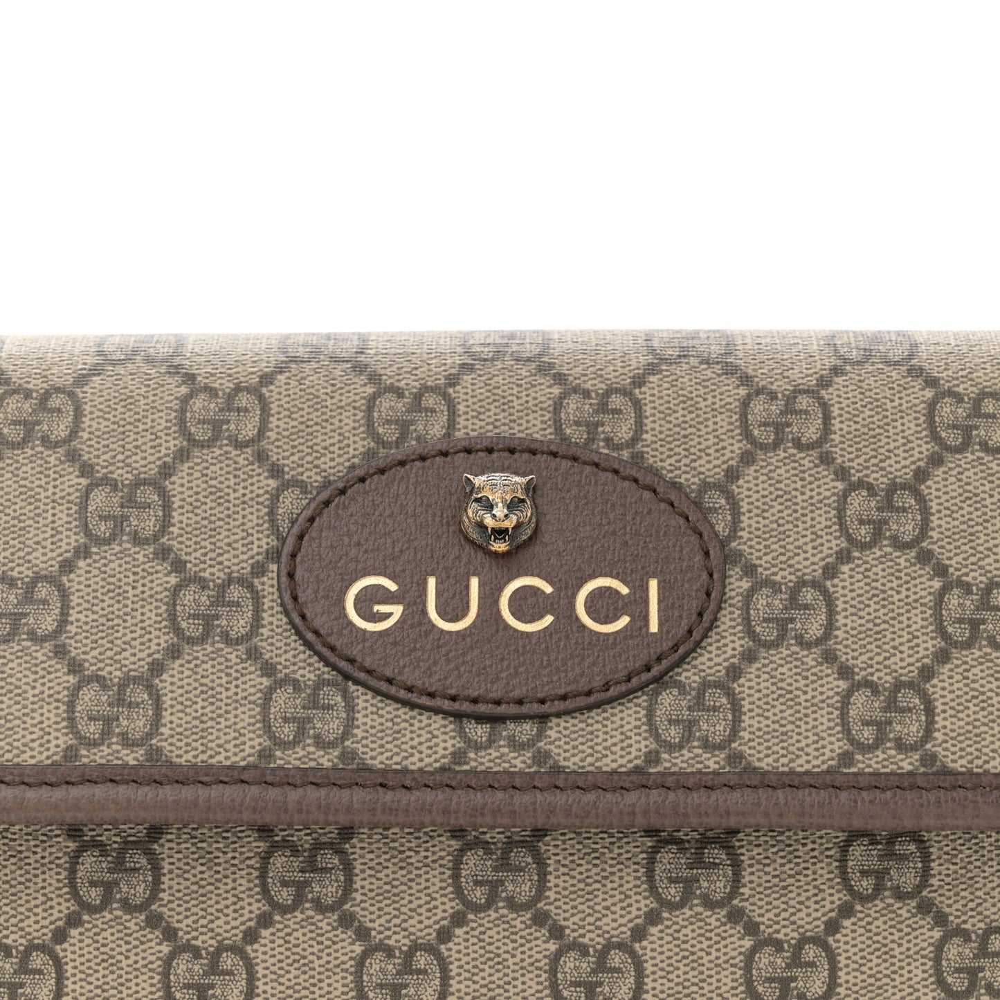 GG Supreme Monogram Neo Vintage Web Belt Bag Brown