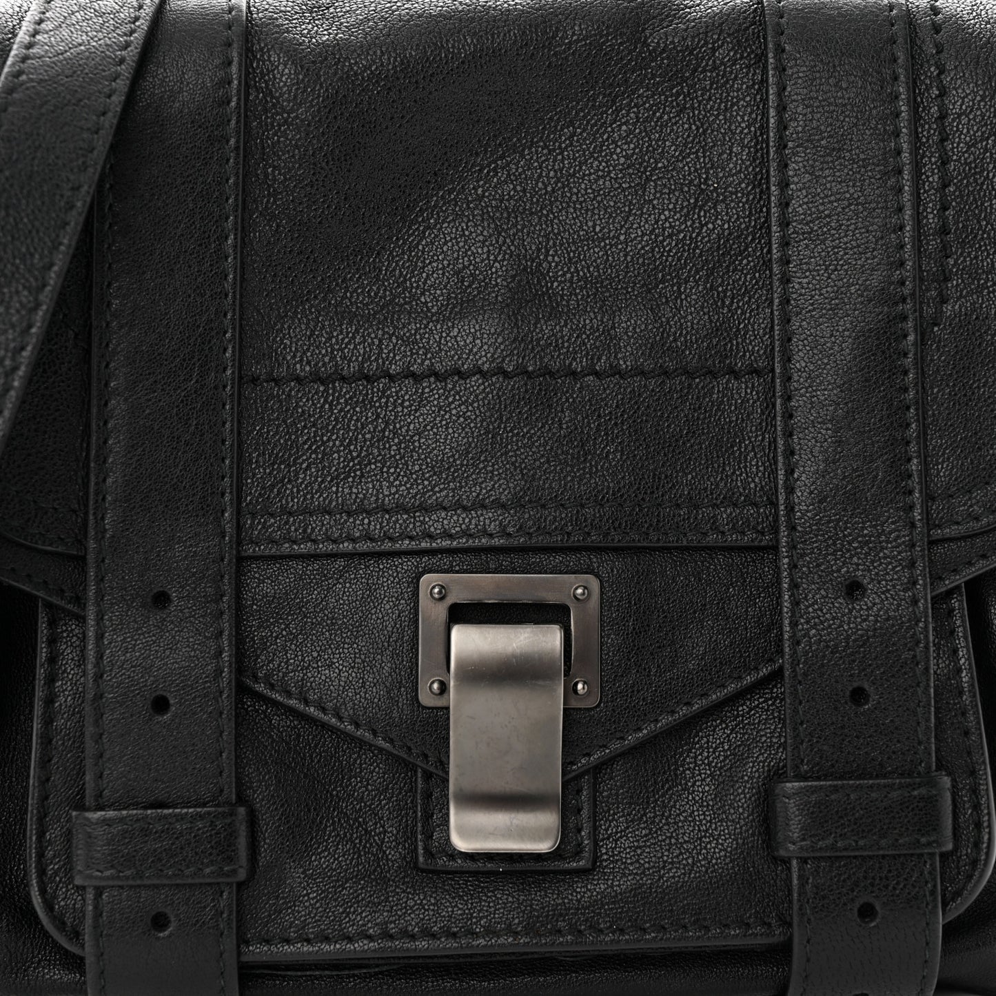 Lambskin PS1 Mini Pouch Messenger Black