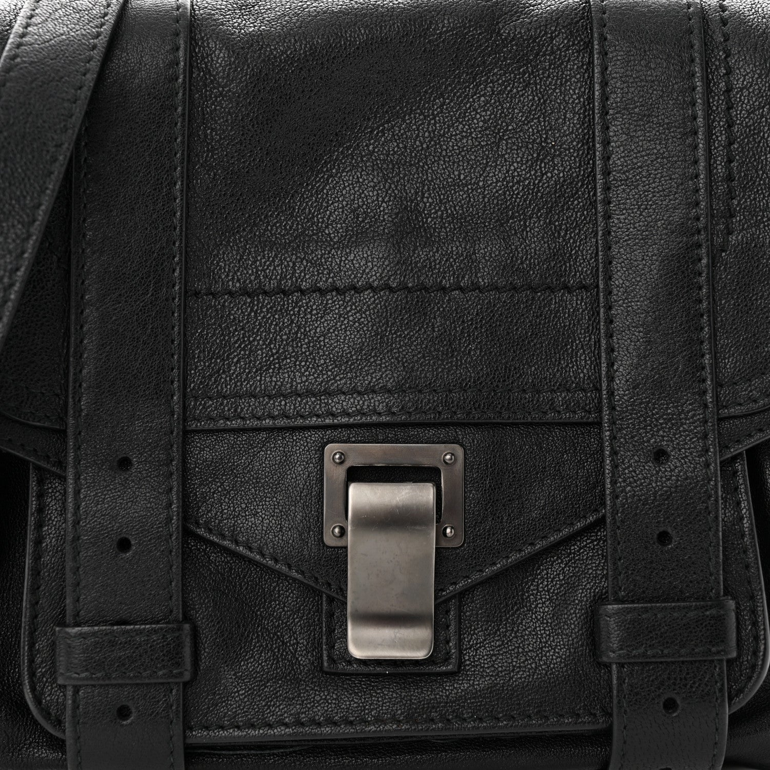 Proenza Schouler Lambskin PS1 Mini Pouch Messenger Black 8 of 10