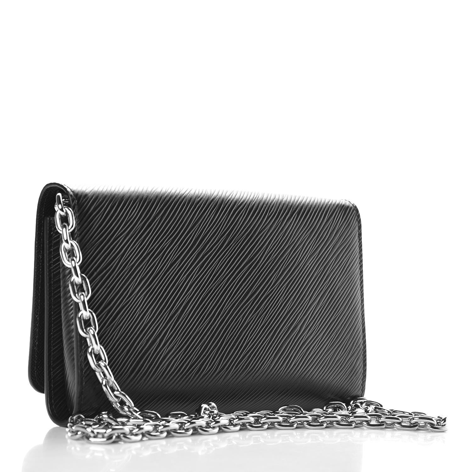 Louis Vuitton Epi Twist Chain Wallet Black 3 of 8