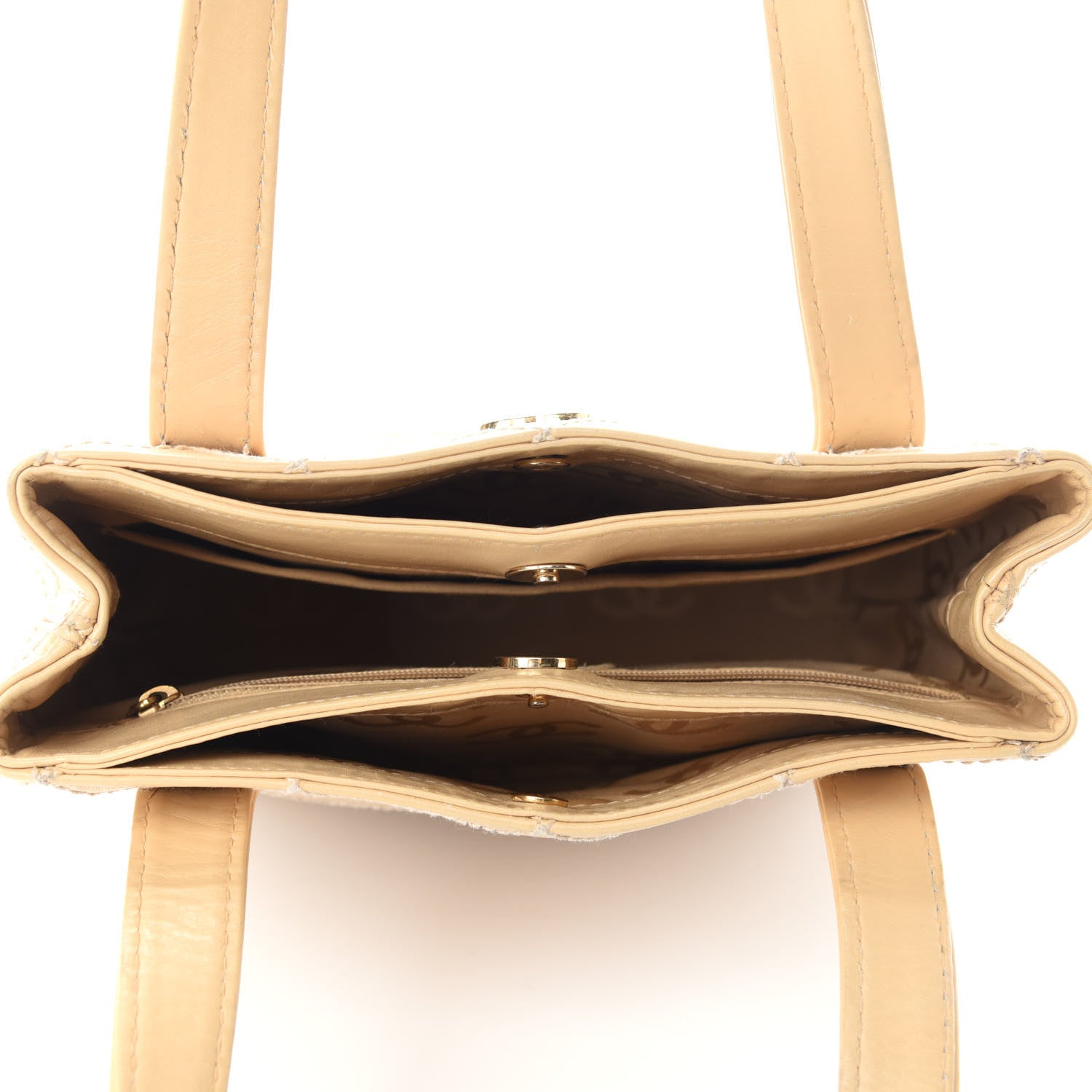 Chanel Calfskin Wild Stitch Tote Beige 5 of 13