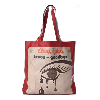 Gucci Calfskin Elton John Levon-Goodbye Tote Red 3 of 10