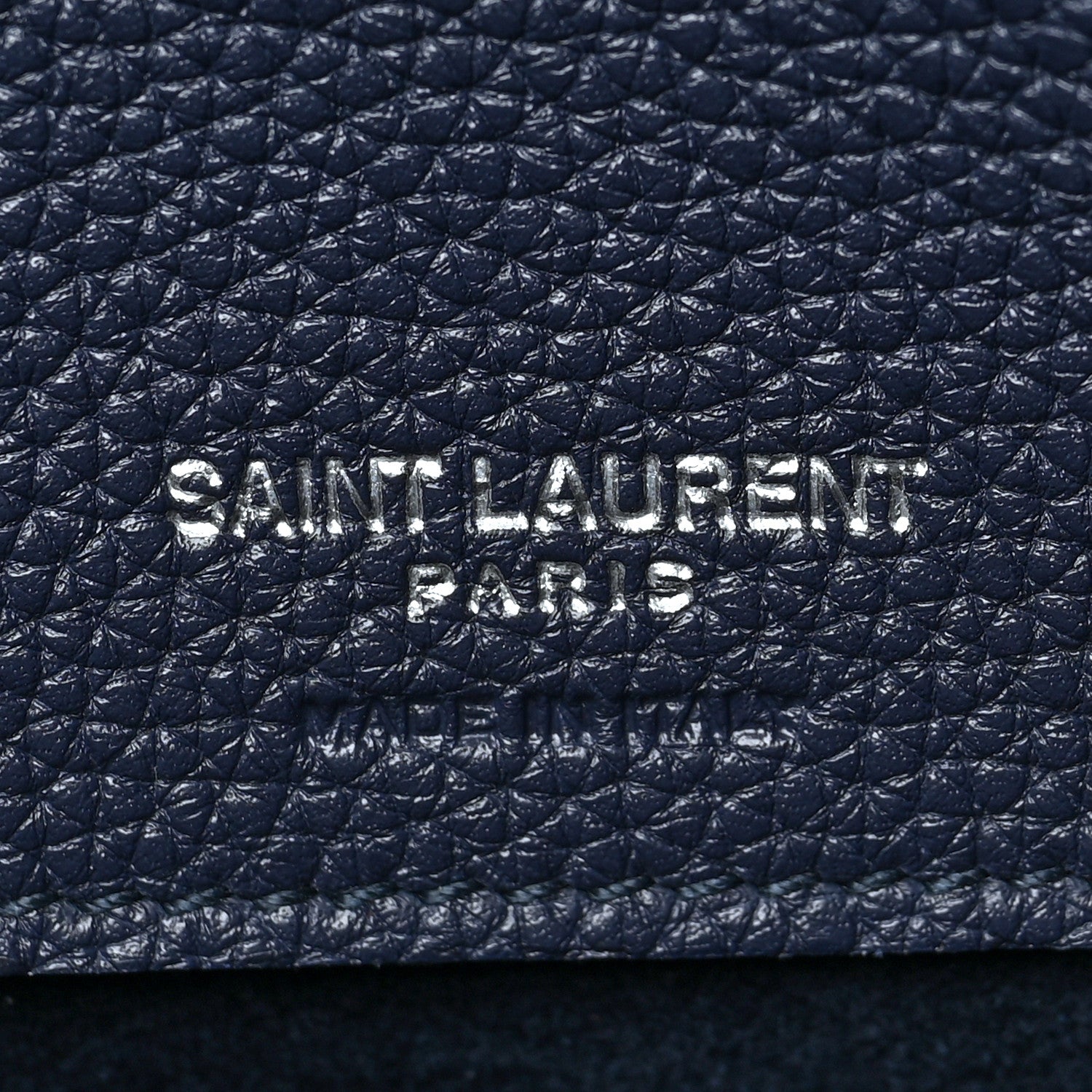 Saint Laurent Grained Calfskin Medium Souple Sac De Jour Navy 6 of 10