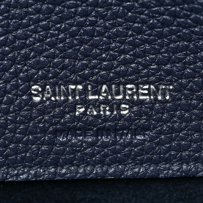 Saint Laurent Grained Calfskin Medium Souple Sac De Jour Navy 6 of 10