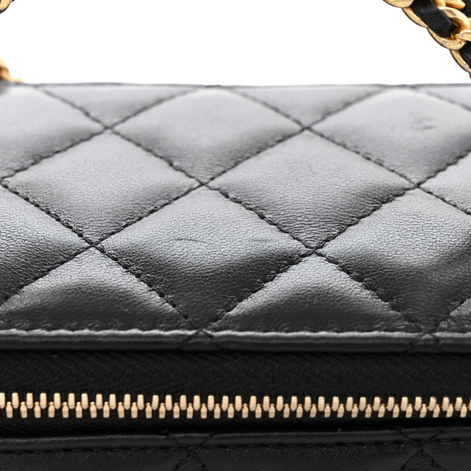 Chanel Lambskin Quilted Pick Me Up Vanity Case Black 12 of 13