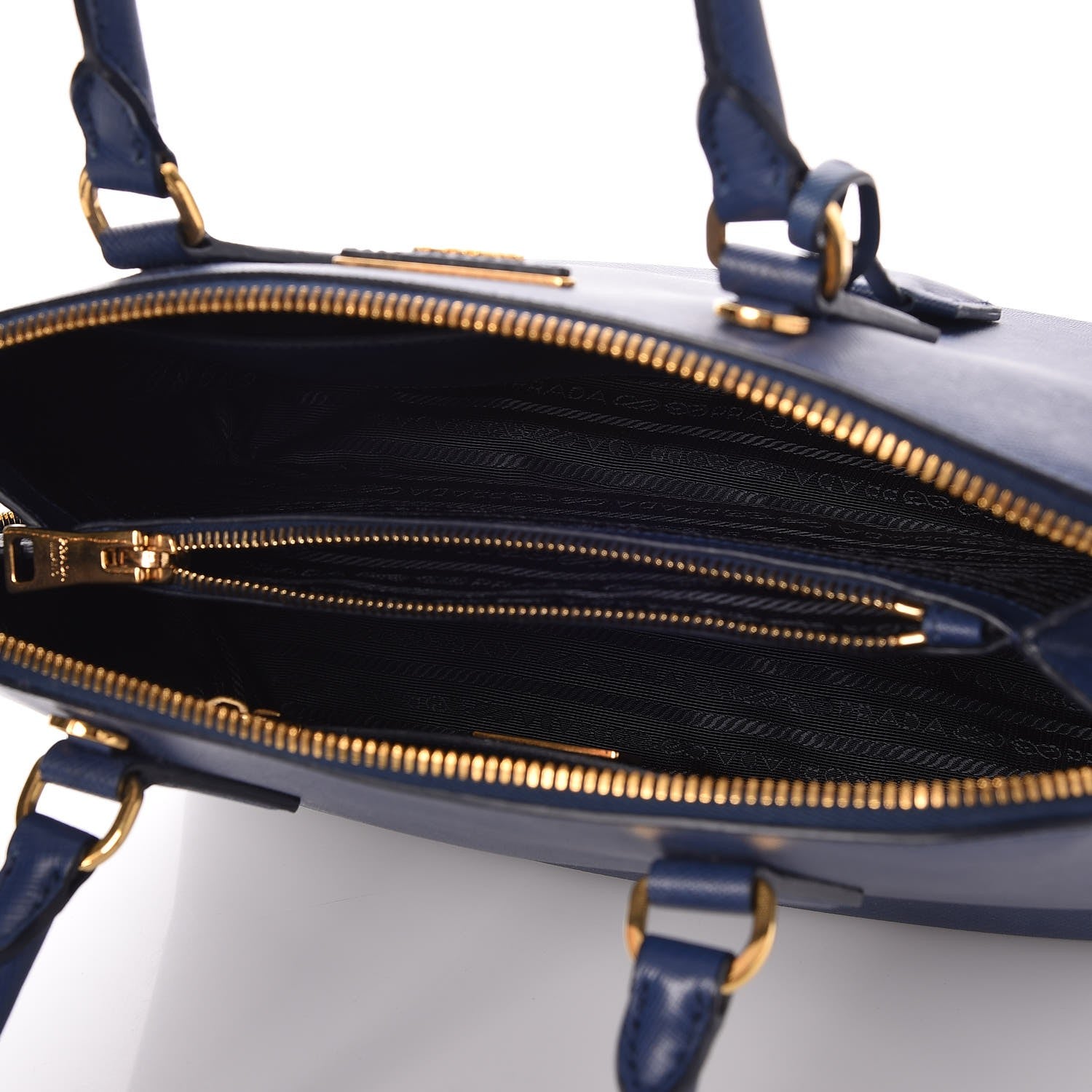 Prada Saffiano Lux Medium Promenade Tote Bluette 6 of 9
