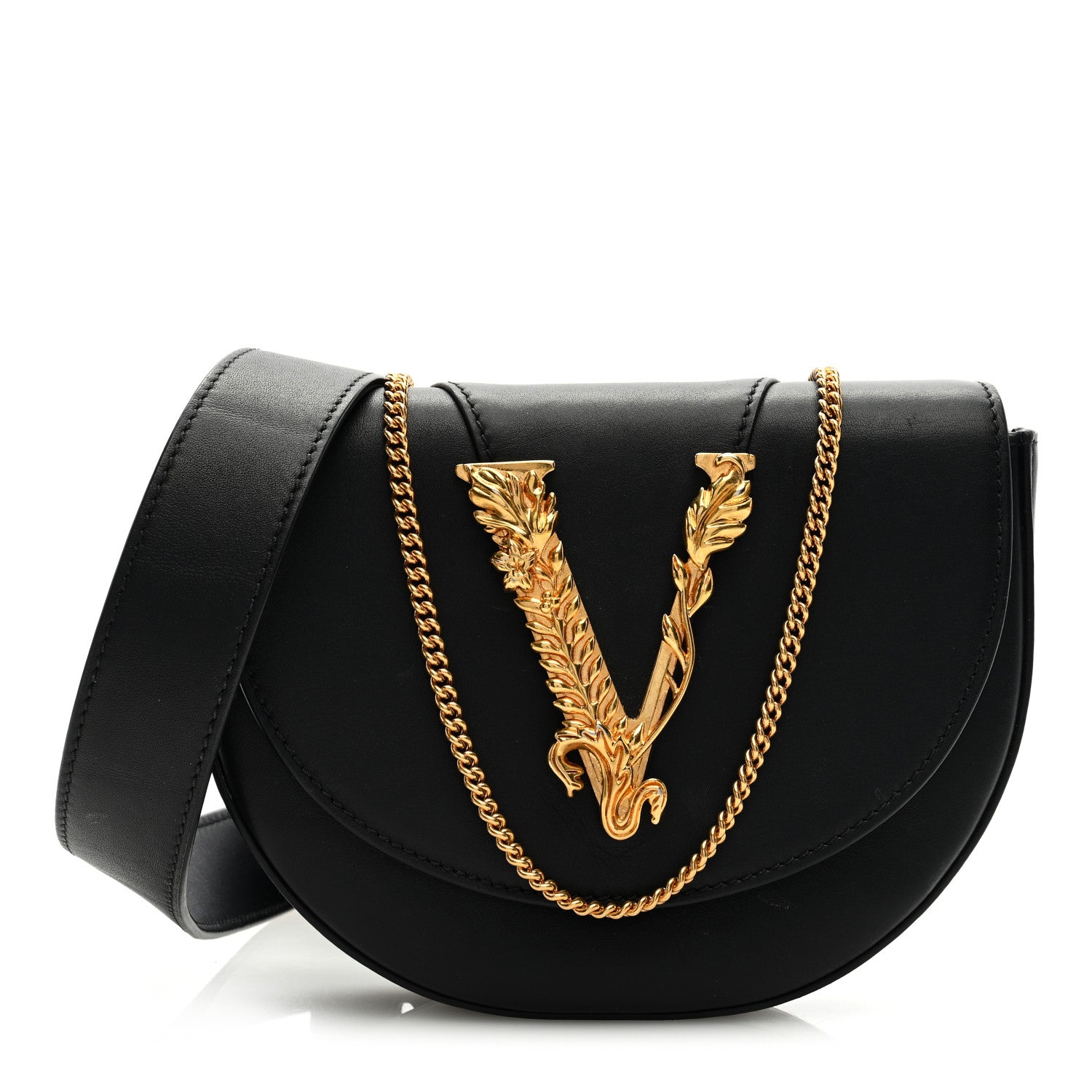 Versace Vitello Virtus Belt Bag Black 1 of 8