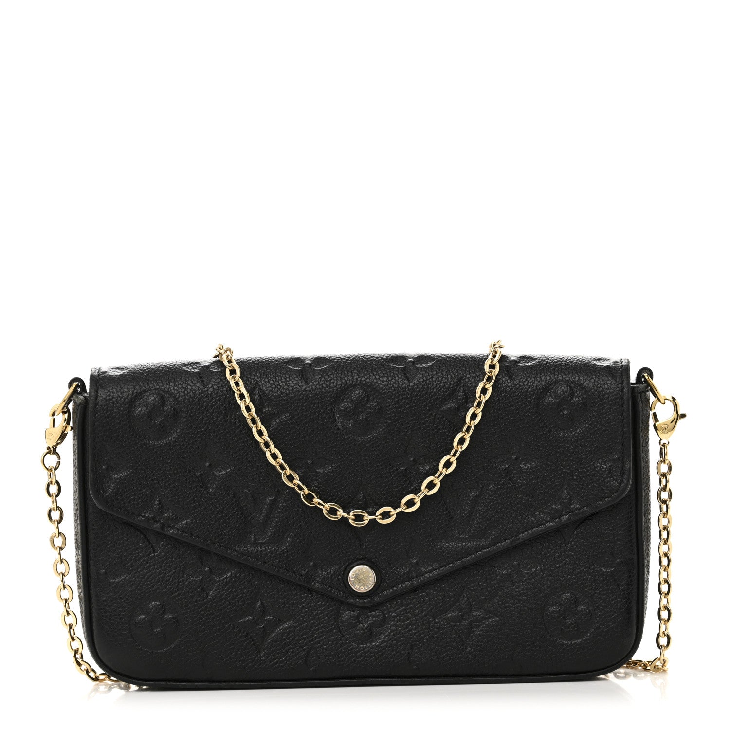 Louis Vuitton Empreinte Pochette Felicie Chain Wallet Black 1 of 10