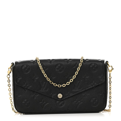 Louis Vuitton Empreinte Pochette Felicie Chain Wallet Black 1 of 10