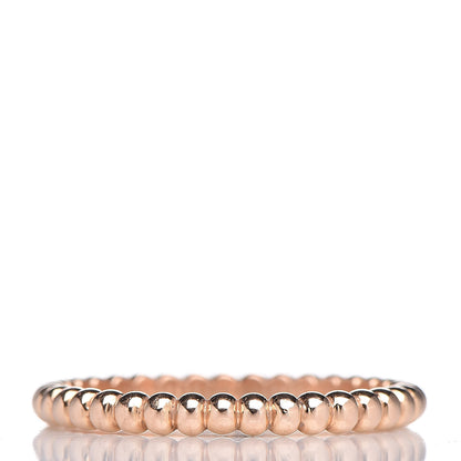 Van Cleef & Arpels 18K Rose Gold Small Perlée Pearls of Gold Ring 53 6.5 3 of 5