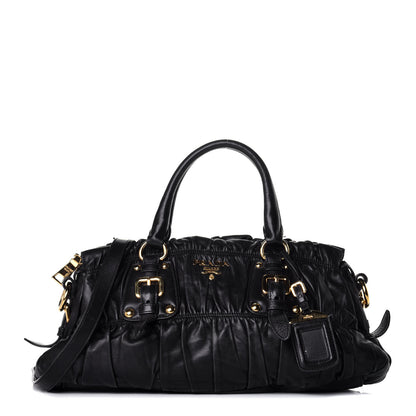 Prada Nappa Gaufre Shopping Satchel Black 1 of 10