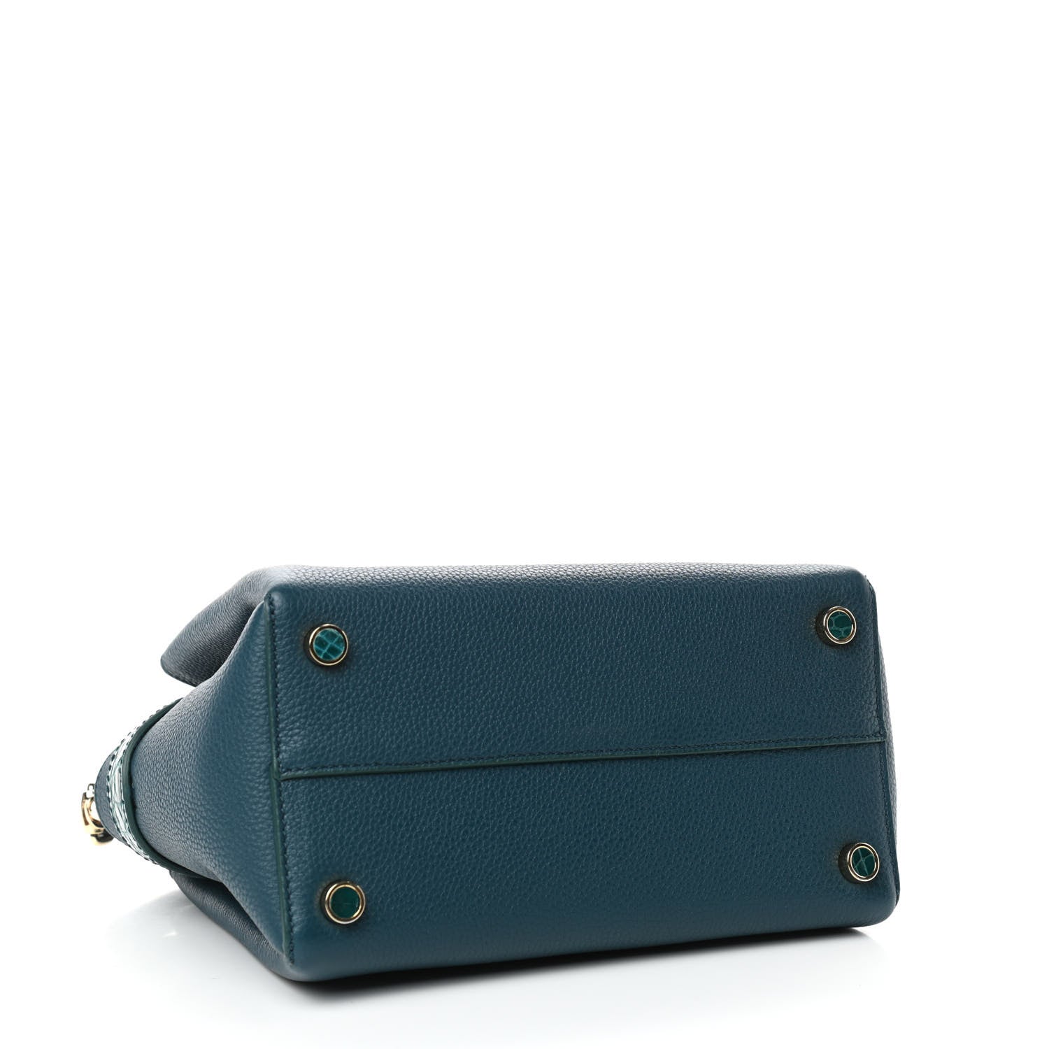 Nancy Gonzalez Calfskin Crocodile Mini Cristie Satchel Blue Green 5 of 12