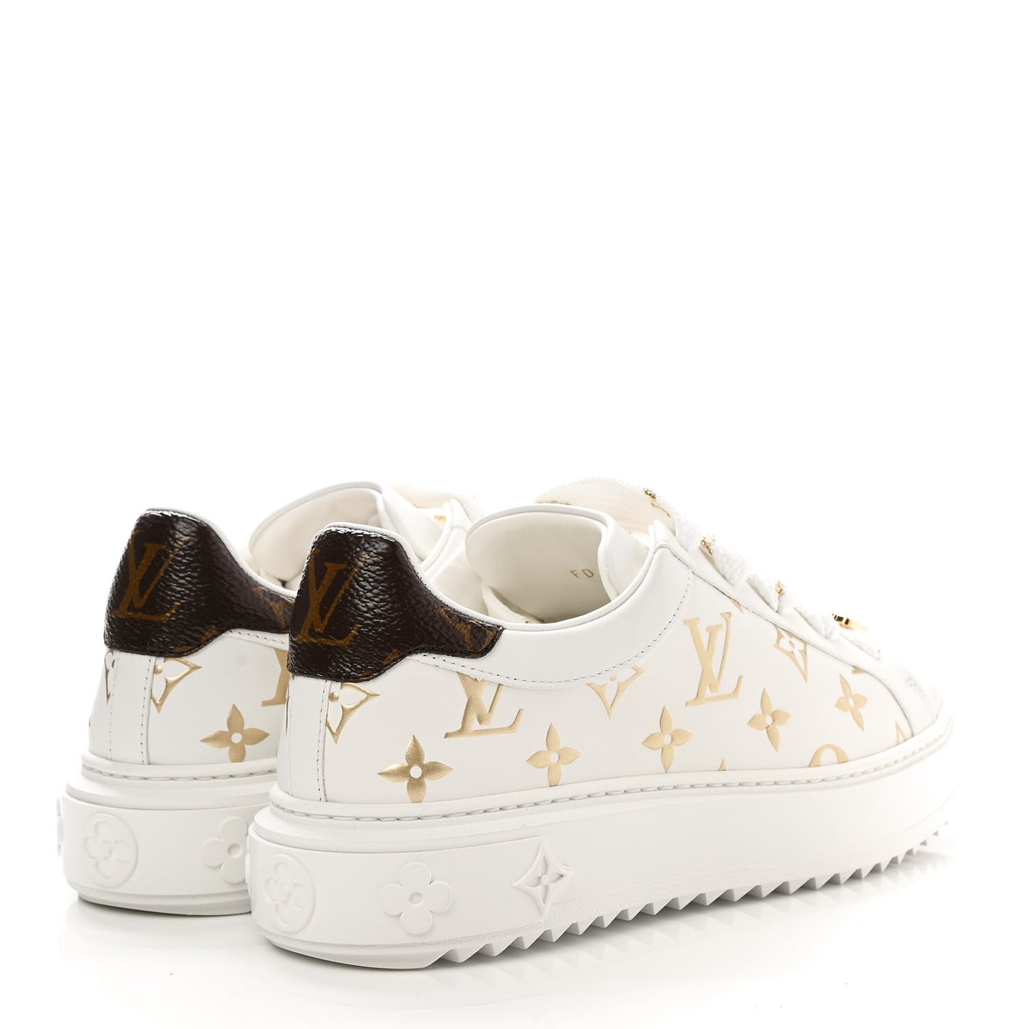 Monogram Time Out Sneakers 37 Gold