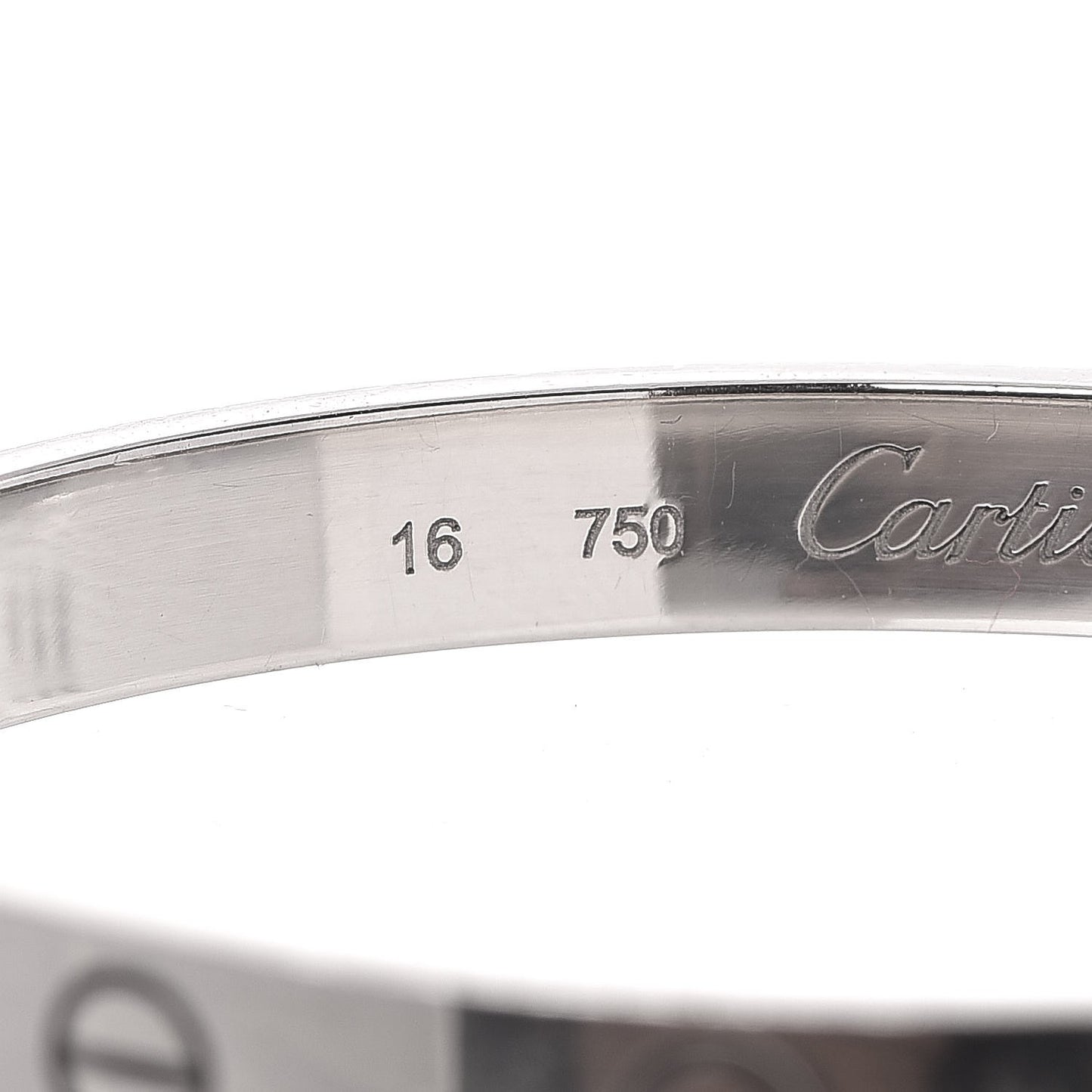 18K White Gold LOVE Bracelet 16