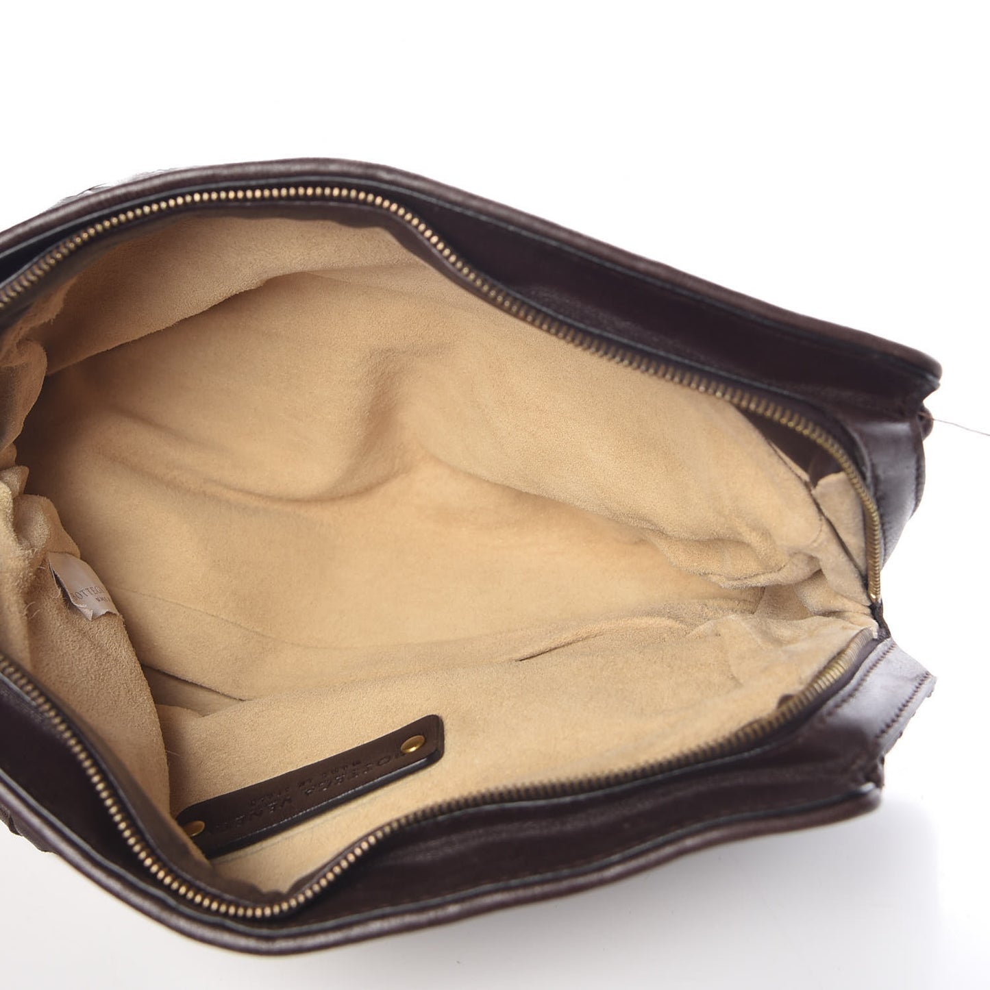 Nappa Intrecciato Moire Clutch Ebano