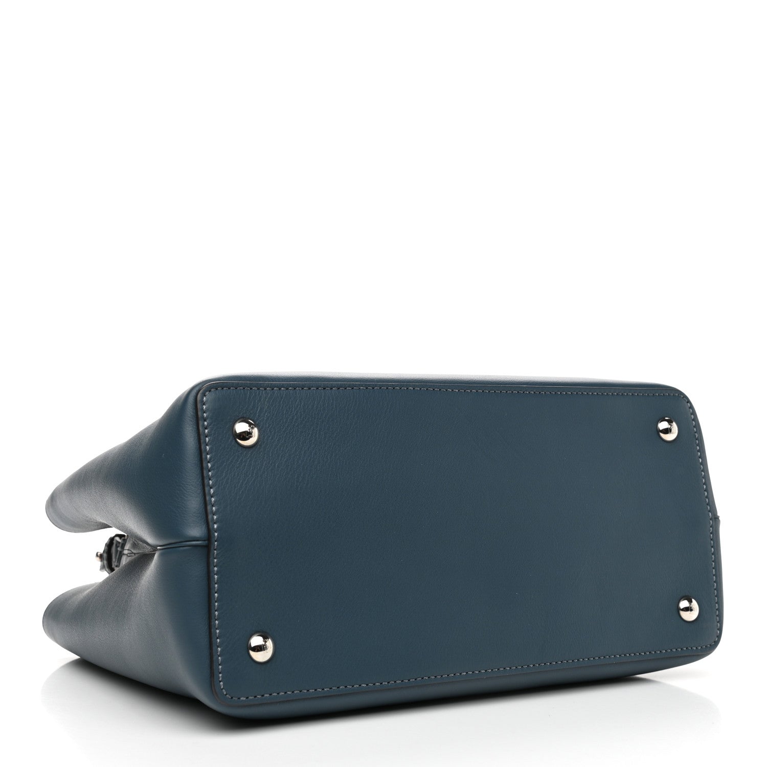 Fendi Vitello Dolce Century Petite 2Jours Tote Pavone Albicocca 4 of 11