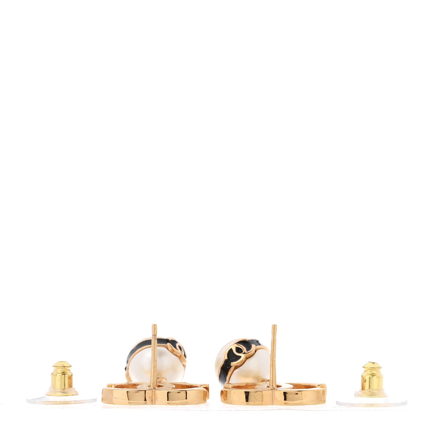 Chanel Pearl CC Drop Earrings Gold 3 of 5