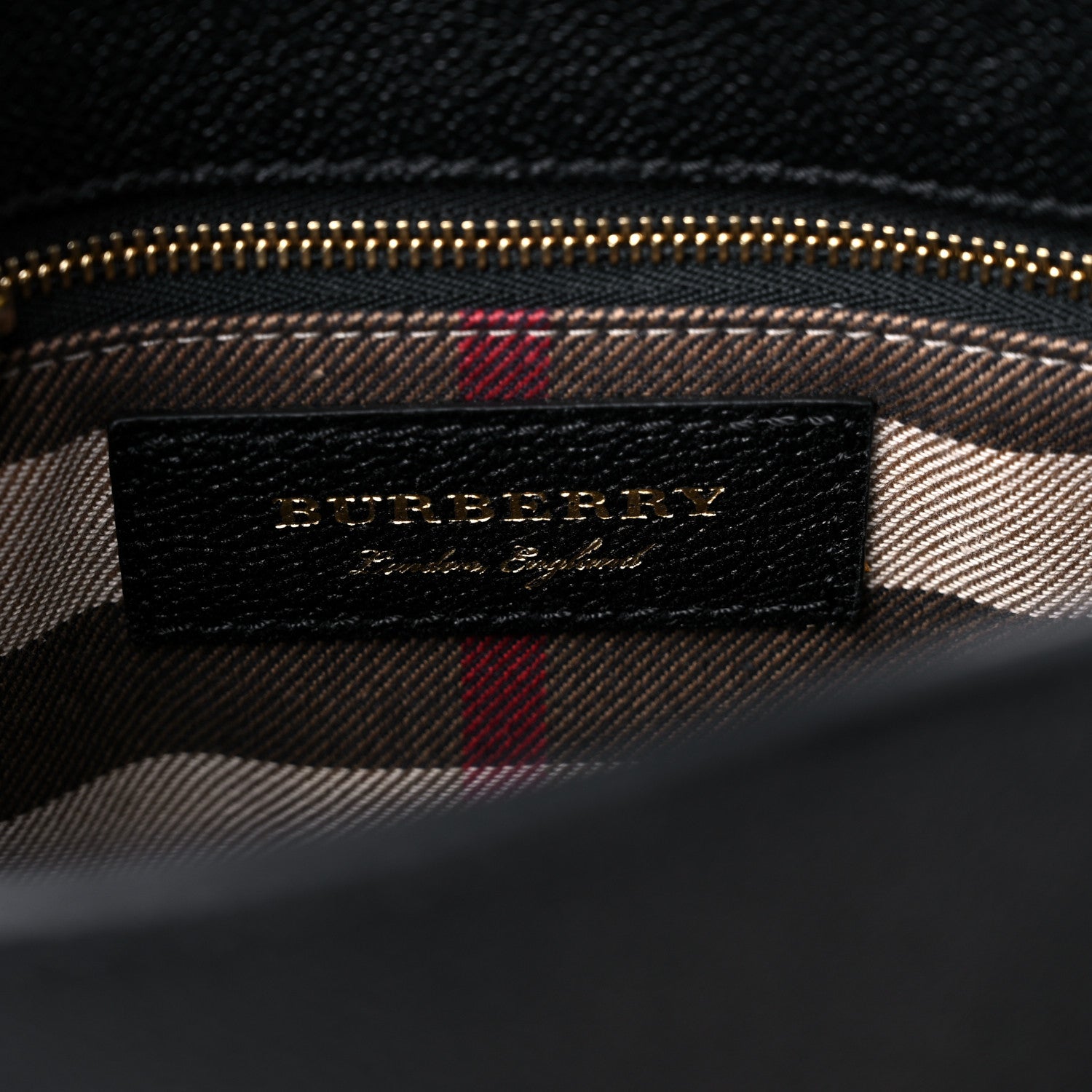 Burberry Soft Grain Calfskin Small Buckle Tote Black 6 of 8