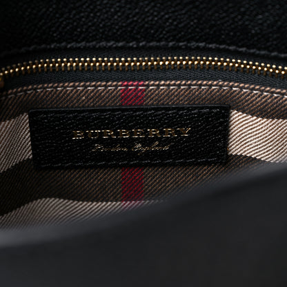 Burberry Soft Grain Calfskin Small Buckle Tote Black 6 of 8