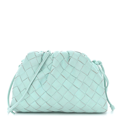 Bottega Veneta Nappa Intrecciato The Mini Pouch Topazio Silver 1 of 13