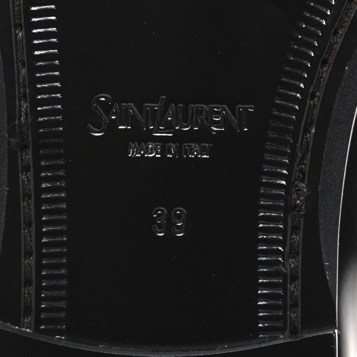 Saint Laurent Calfskin Penny Loafers 39 Black 8 of 10