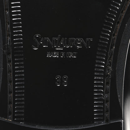 Saint Laurent Calfskin Penny Loafers 39 Black 8 of 10