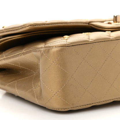Chanel Metallic Lambskin Quilted Egyptian Amulet Medium Double Flap Gold 9 of 13