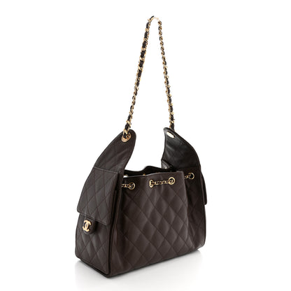 Chanel Caviar Quilted Small Chanel 25 Handbag Dark Brown 3 of 11