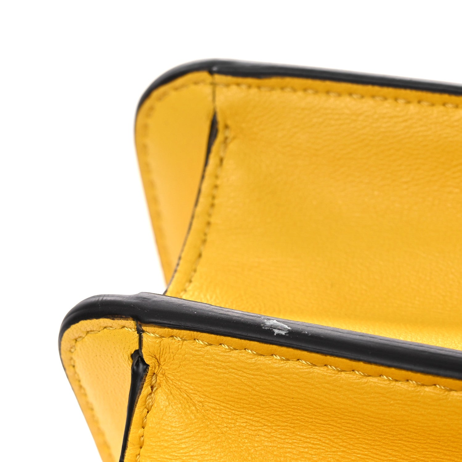 Fendi Nappa Small Peekaboo I SEE U East West Chain Satchel Limone