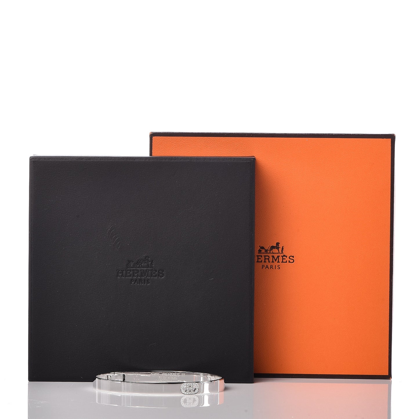 18K White Gold Diamond PM H D'Ancre Bracelet ST