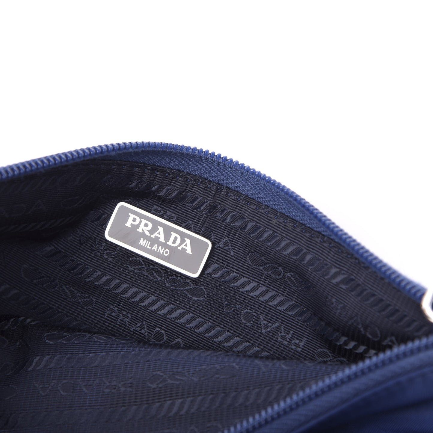 Tessuto Nylon Saffiano Wristlet Bluette