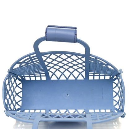 Fendi Recycled Plastic Vitello Liberty Matte Small Fendi Basket Light Blue 5 of 16