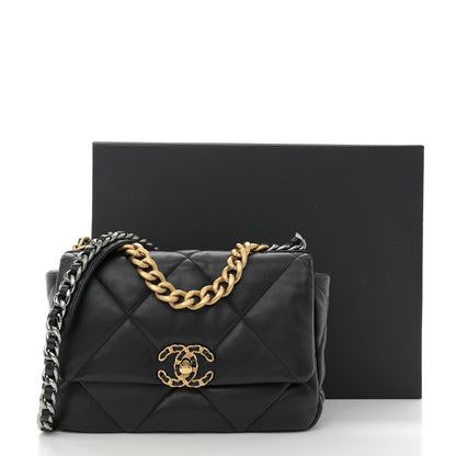 Chanel Lambskin Quilted Medium Chanel 19 Flap Black 11 of 11