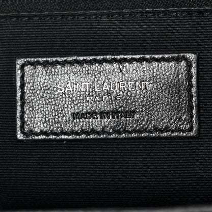Saint Laurent Crinkled Calfskin Matelasse Monogram Medium Niki Chain Satchel Pearl White 6 of 9
