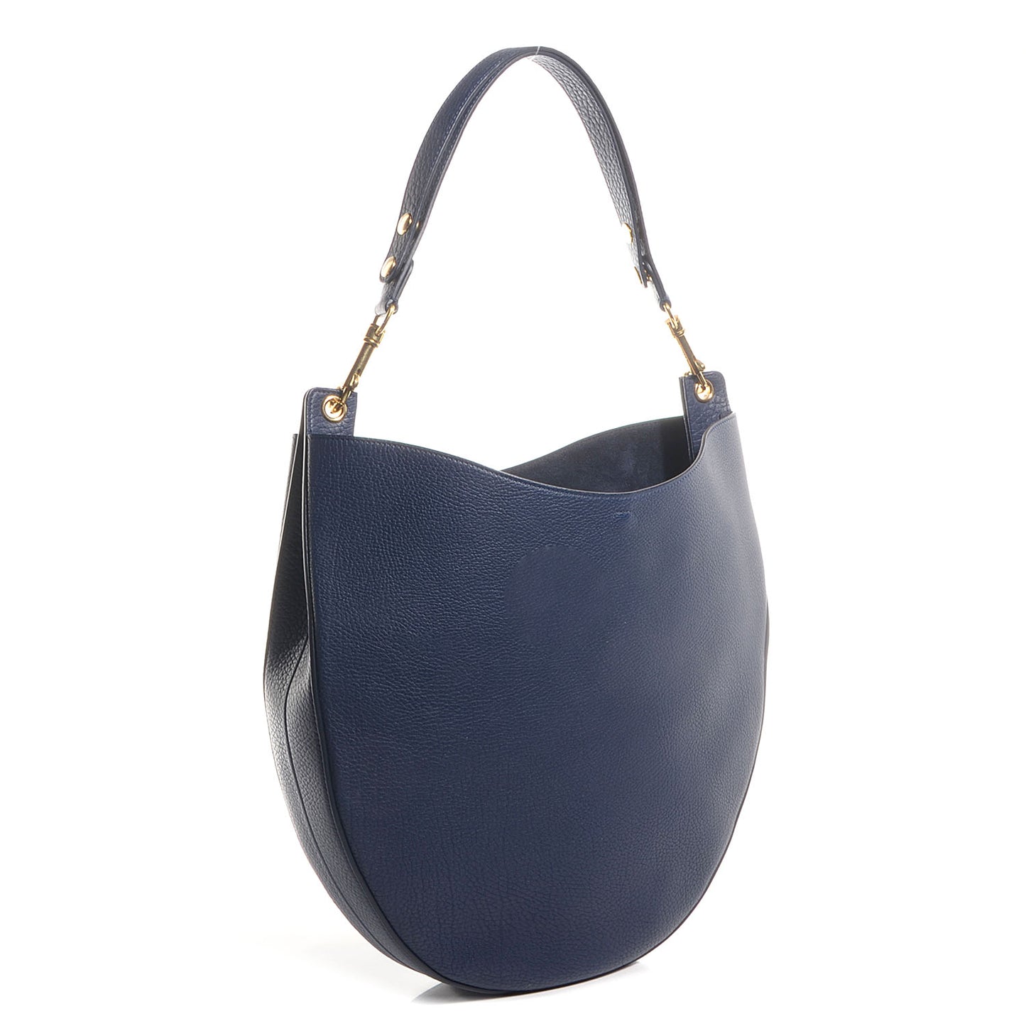 Crisped Calfskin Large Hobo Ink Blue