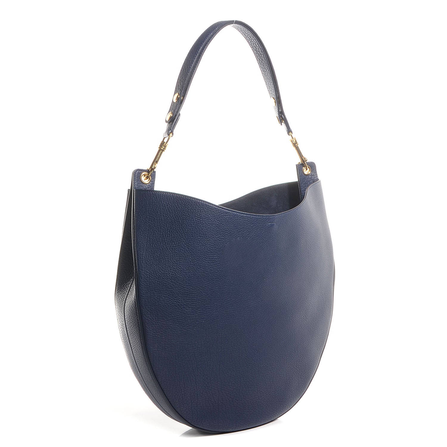 Celine Crisped Calfskin Large Hobo Ink Blue 3 of 8