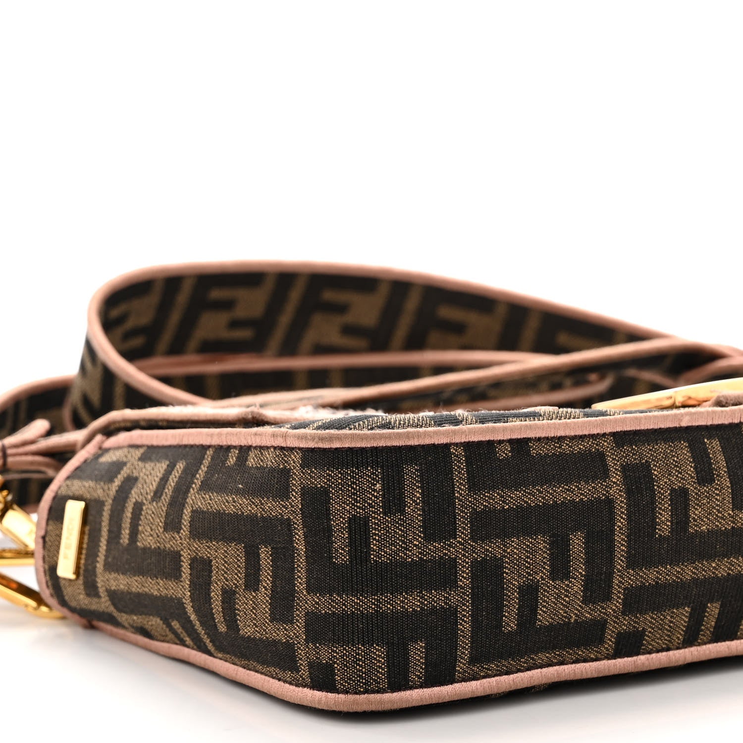 Fendi Fabric Jacquard FF 1974 Paisley Embroidered Baguette Tobacco Moro Rosa Quarzo Multicolor 8 of 10