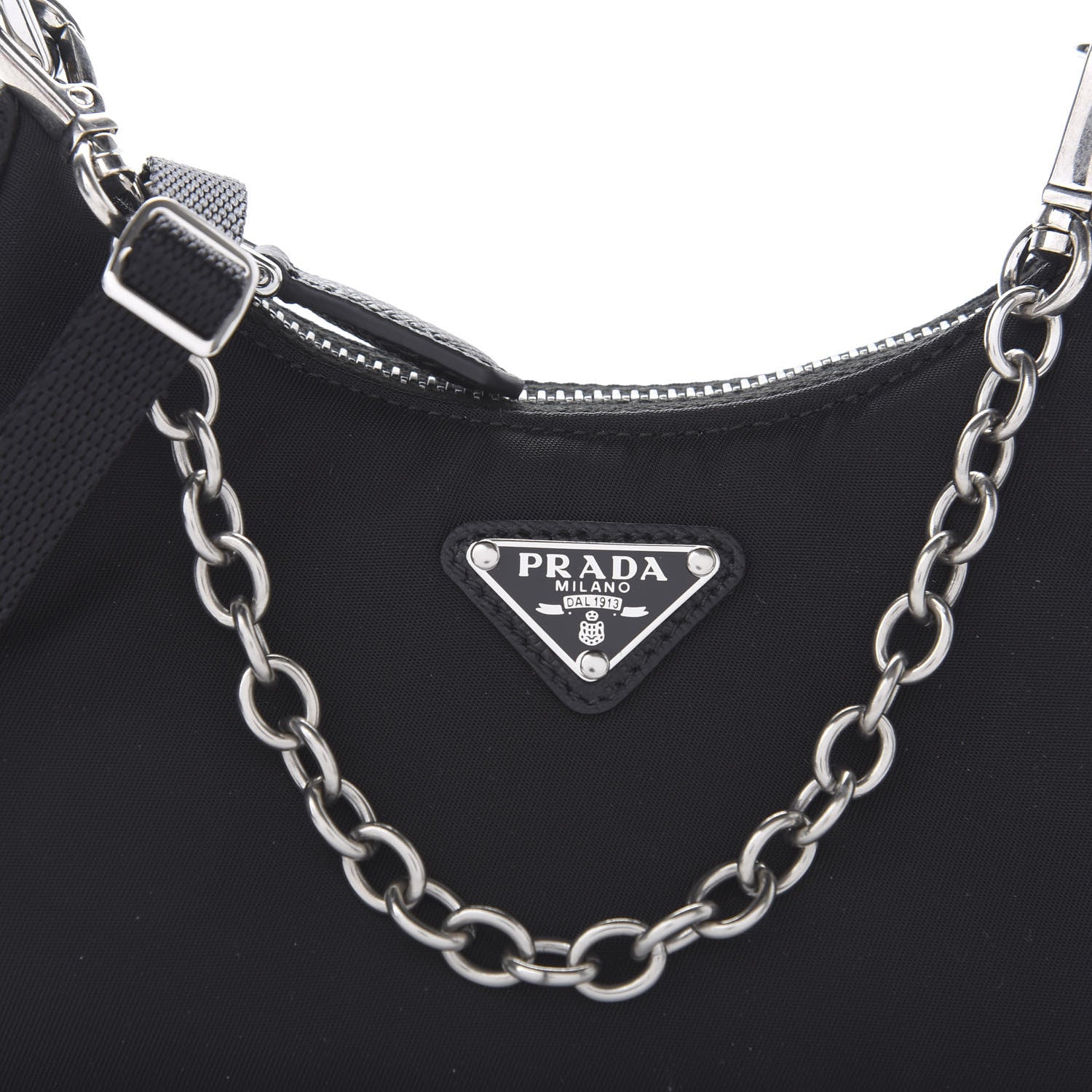 Prada Tessuto Nylon Mini Re-Edition 2000 Shoulder Bag Black 9 of 10