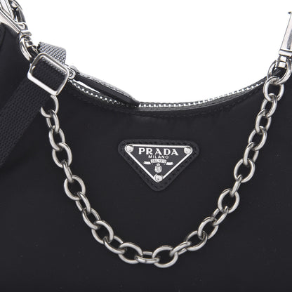 Prada Tessuto Nylon Mini Re-Edition 2000 Shoulder Bag Black 9 of 10